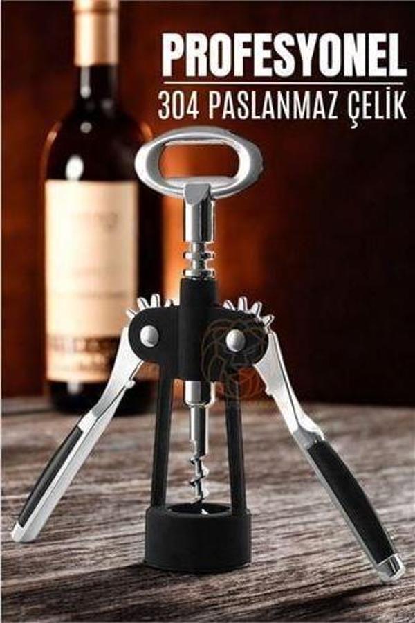 ModaCar Tirbuşon Şarap Açacağı ve Şişe Açacağı 304 Paslanmaz Çelik - Image 1