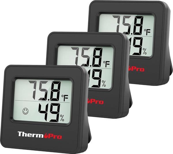 ThermoPro TP157 İç Mekan (Sera, Dolap, Bebek Odası) Hassas Sıcaklık ve Nem Ölçer Mini Termometre 3 Adet - Image 1