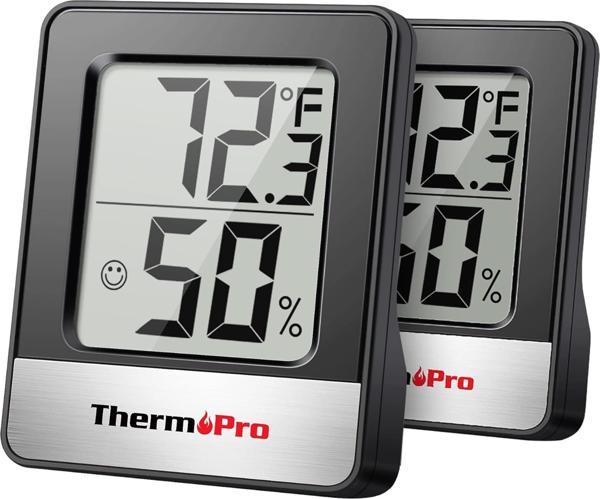 ThermoPro TP49B Mini Iç Mekan Dijital Sıcaklık ve Nem Ölçer Termometre 2 Adet - Image 1