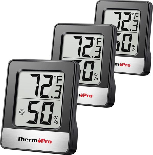 ThermoPro TP49B Mini Iç Mekan Dijital Sıcaklık ve Nem Ölçer Termometre 3 Adet - Image 1