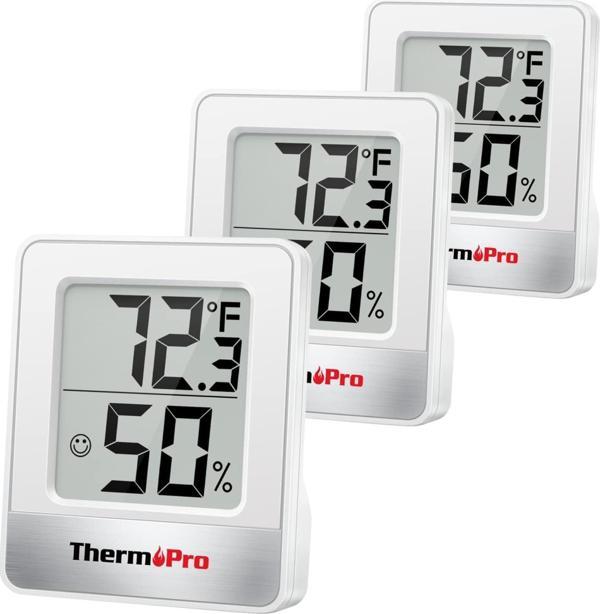 ThermoPro TP49W Mini İç Mekan Dijital Sıcaklık ve Nem Ölçer Termometre 3 Adet - Image 1