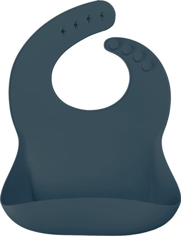 Oioi Basic Silikon Mama Önlüğü Deep Blue - Image 1