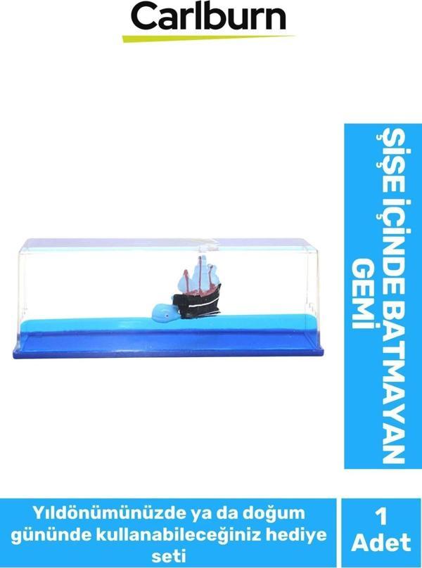Özel Tasarım Aşk Batmayan Gemi Yıl Dönümü Kız Arkadaş Doğum Günü Hediye Sevgiliye Akvaryum 17*6 Cm - Image 1