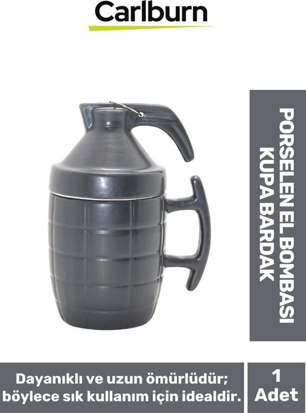 Özel Tasarım Dekoratif Şık Hediyelik Sevgili Arkadaş Porselen El Bombası Kupa Bardak 15*11 Cm - Image 1