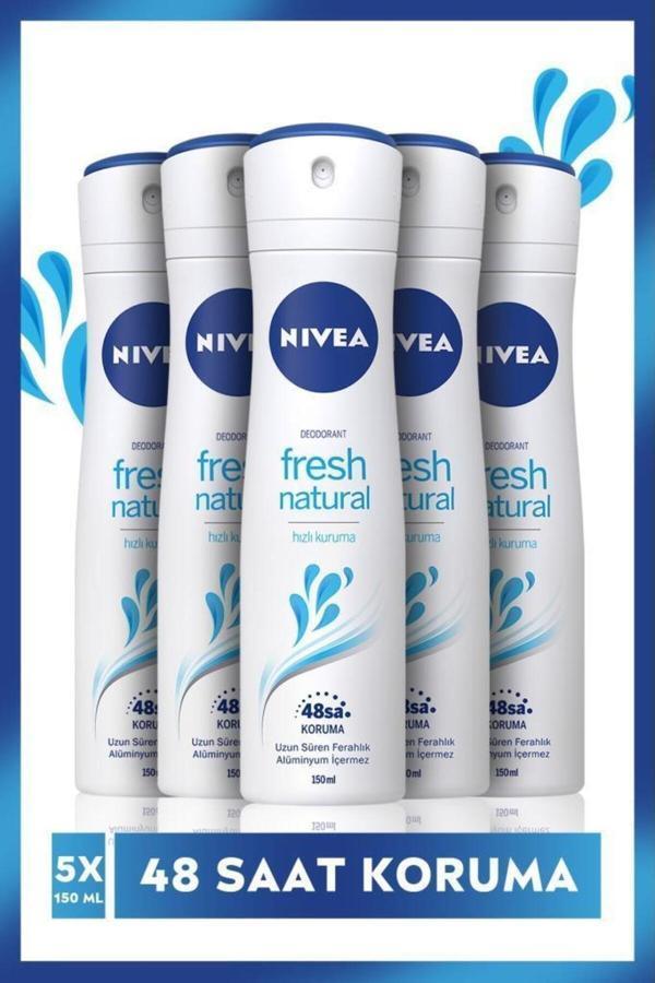 Nivea Fresh Natural Sprey Deodorant 150 ml x 5 Adet - Image 1