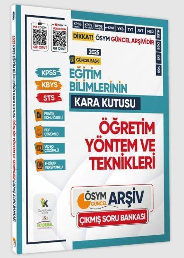 2025 MEB-AGS Eğitim Bilimlerinin Kara Kutusu ÖĞRETİM YÖNTEM ve TEKNİKLERİ Çıkmış SB Konu Ö. Çözümlü - Karakutu Yayınları - Image 1
