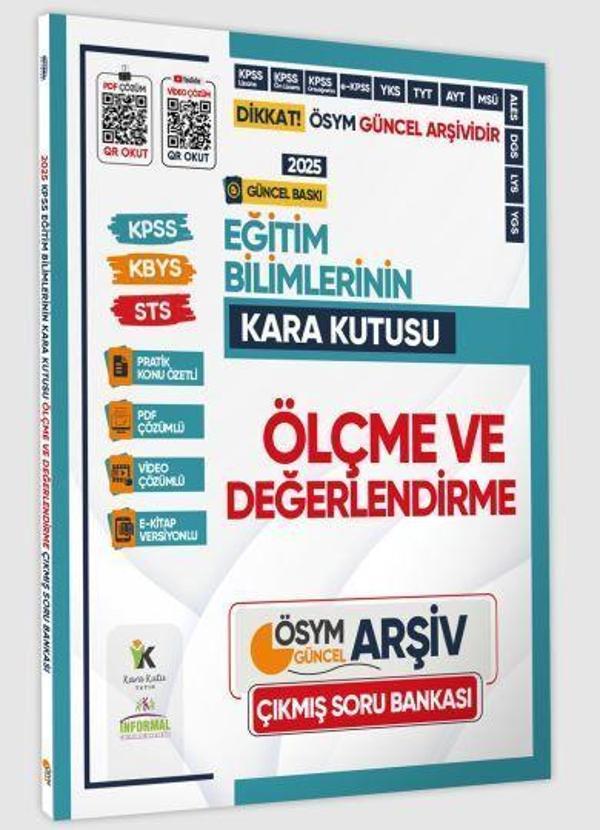 2025 MEB-AGS Eğitim Bilimlerinin Kara Kutusu ÖLÇME ve DEĞERLENDİRME Çıkmış Soru Bankası K.Ö. Çözümlü - Karakutu Yayınları - Image 1