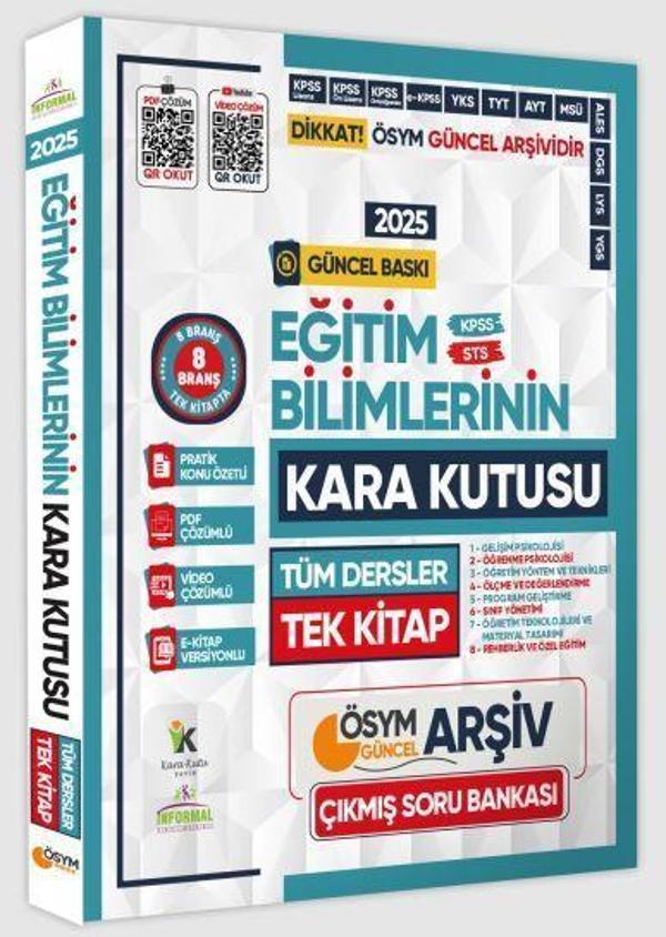2025 MEB-AGS Eğitim Bilimlerinin Kara Kutusu TÜM DERSLER TEK KİTAP Çıkmış Soru Bankası K.Özetli Çözümlü - Karakutu Yayınları - Image 1