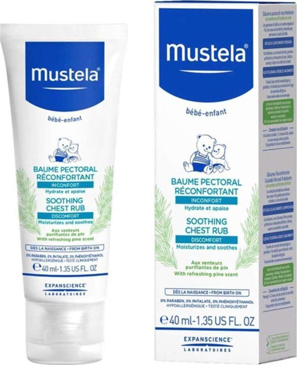 Mustela Soothing Chest Rub 40Ml | Yatıştırıcı Göğüs Balsamı - Image 1