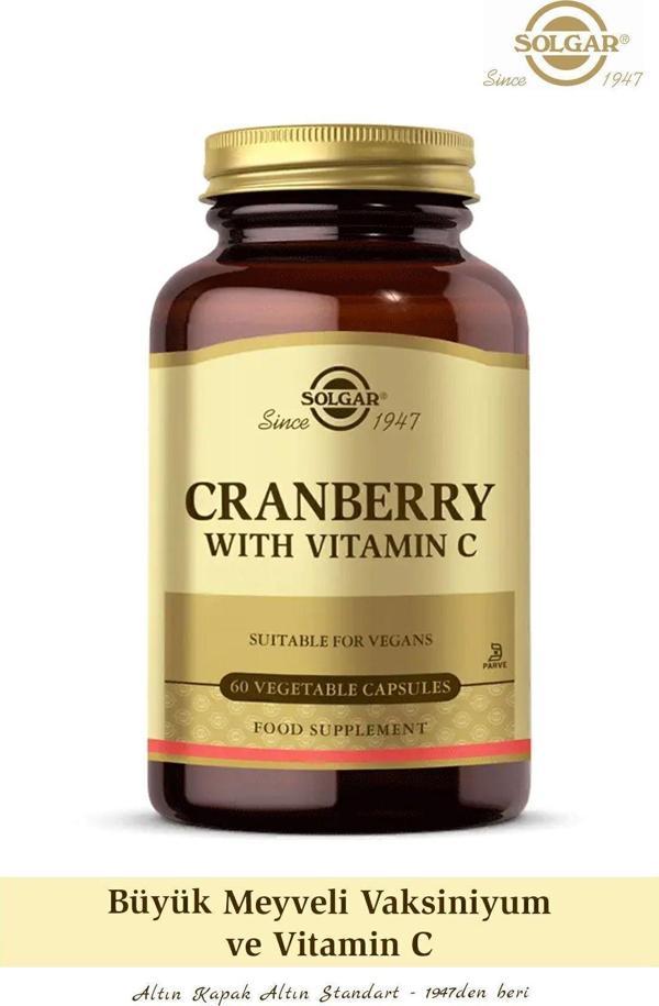 Solgar Cranberry With Vitamin C 60 Kapsül - Image 1