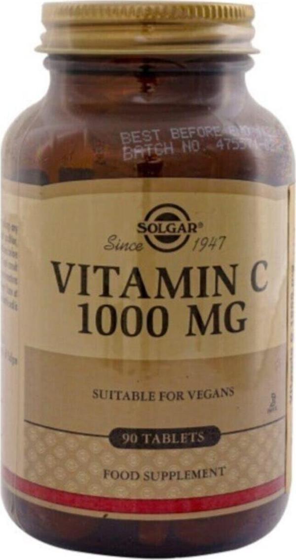 Solgar Vitamin C Içeren Takviye Edici Gıda 1000 Mg 90 Tablet - Image 1