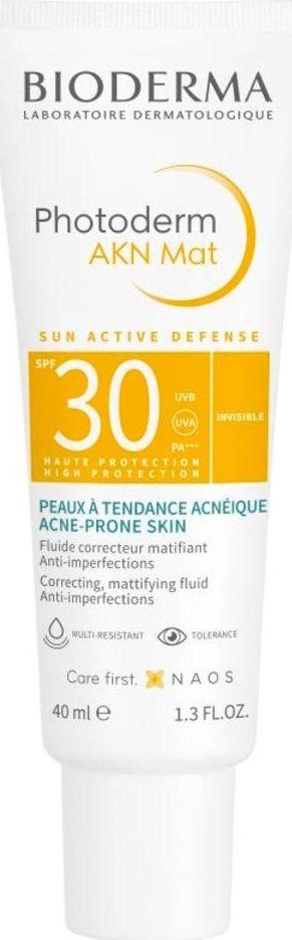Bioderma Photoderm Akn Mat Spf30 40 Ml Akne Eğilimli Ciltler İçin Matlaştırıcı Güneş Kremi - Image 1