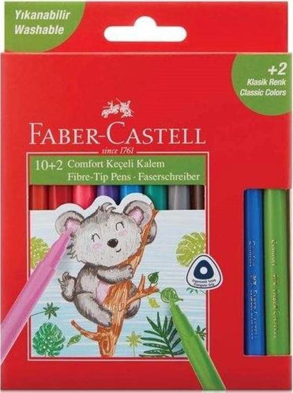 Faber-Castell Comfort 10+2 Hediye Keçeli Kalem - Image 1