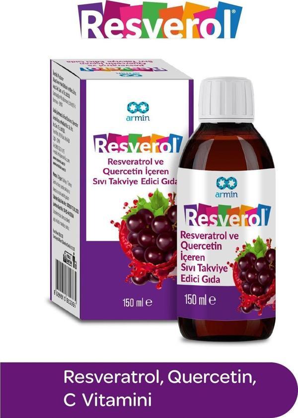 Resverol Resveratrol, Quercetin Ve C Vitamini Içeren Sıvı Takviye Edici Gıda 150 Ml - Image 1