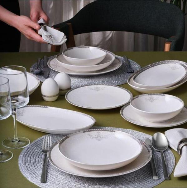 Güral Porselen Camelia 54 Parça 12 Kişilik Yemek Takımı - 65781 - Image 1