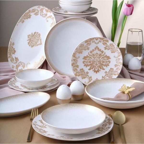 Güral Porselen Camelia 54 Parça 12 Kişilik Yemek Takımı 6585 - Image 1