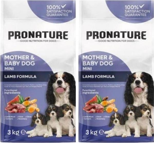 Pronature Mother&Baby Kuru Köpek Maması (Mini) Kuzu Etli 3 Kg*2 Adet - Image 1