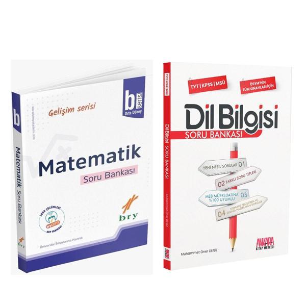 Birey Yayınları Matematik B Serisi Orta Düzey ve AKM Dil Bilgisi Soru Bankası Seti 2 Kitap - Birey Yayınları - Image 1