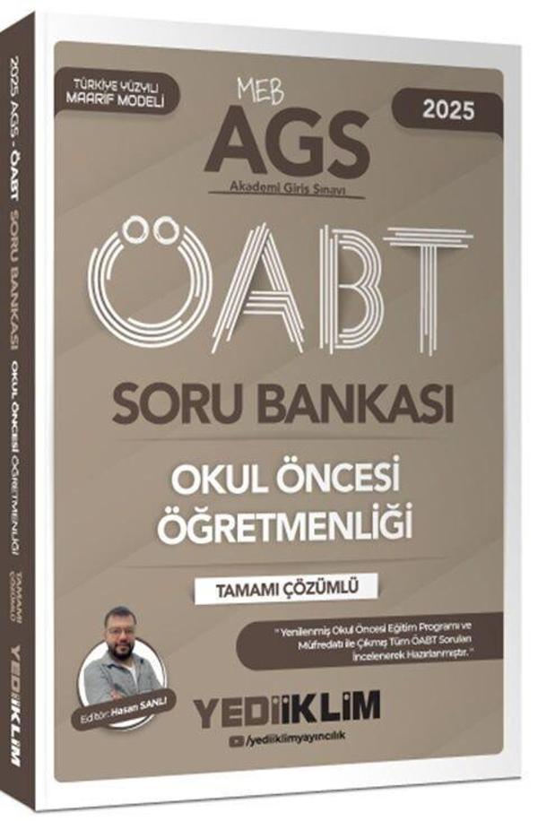 2025 MEB AGS ÖABT Okul Öncesi Öğretmenliği Tamamı Çözümlü Soru Bankası Yediiklim Yayınları - Yediiklim Yayınları - Image 1