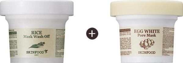 Skinfood Egg White Pore + Rice Maske - Image 1