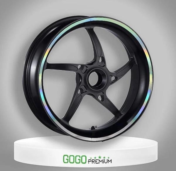 Gogo Hologramlı Jant Şeridi 1 Set 7cm X 7m - Image 1