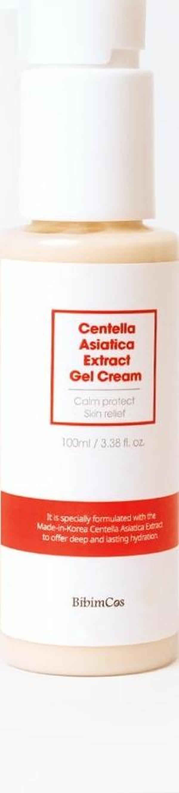 Bibimcos Centella Asiatica Extract Gel Cream 100ml - Cilt Yatıştırıcı ve Nemlendirici Jel Krem - Image 1
