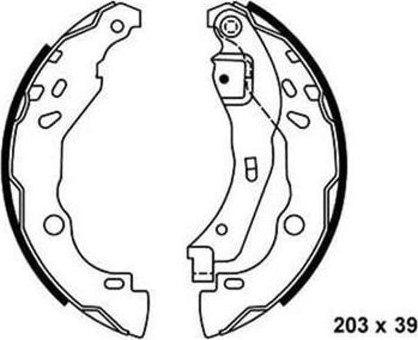 ARKA KAMPANA PABUÇ BALATA DACIA LOGAN 1.5L DCI 04-12 / RENAULT CLIO III 1.5L DCI 12- - Image 1
