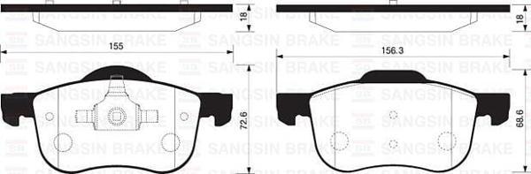 ÖN BALATA VOLVO S60 00-10 S80 98-06 V70 97-07 XC70 00-07 S70 97-00 GDB1388 - Image 1