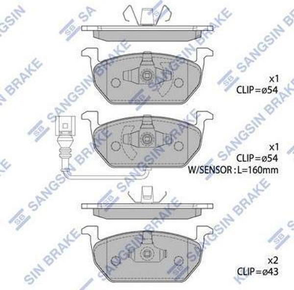 ÖN FREN BALATA AUDI A3 1.0L 1.2L 1.4L 1.5L 1.6L 12- /VW GOLF VII 1.0L 1.2L 1.4L 1.5L 1.6L 12- / PA SSAT 1.4L 1.5L 1.6L 2.0L 12- / TIGUAN / SEAT LEON / SKODA OCTAVIA / SUPERB 12- - ÜSTTEN KULAKLI - Image 1