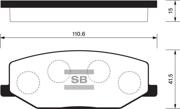 ÖN FREN BALATA SUZUKI JIMNY 1.3L M13A SN413 04-19 / SAMURAI 1.3L G13A G13B SJ413 89- - Image 1