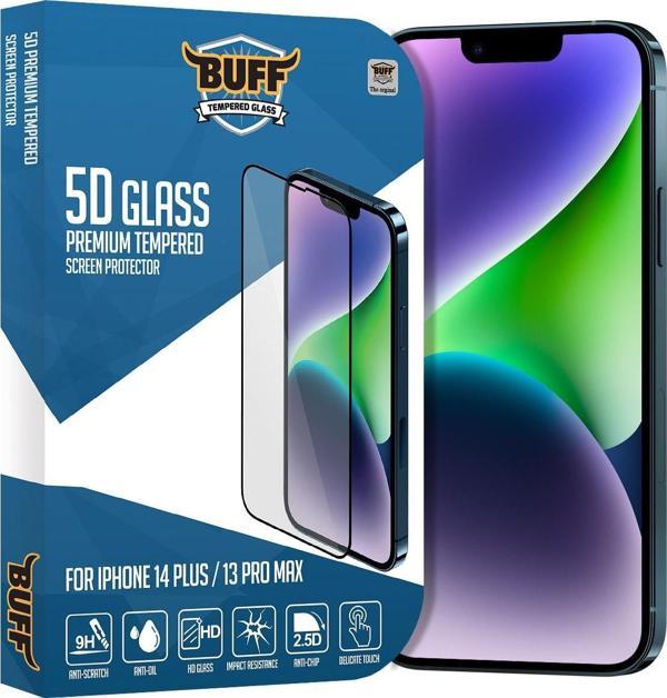 Buff Labs Iphone 14 Plus / 13 Pro Max 5D Glass Ekran Koruyucu - Image 1