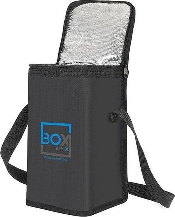 Box&Box Plaj Piknik Kamp Çantası Siyah 6 Litre Termal Korumalı (Sıcak Soğuk Thermo Bag) - Image 1