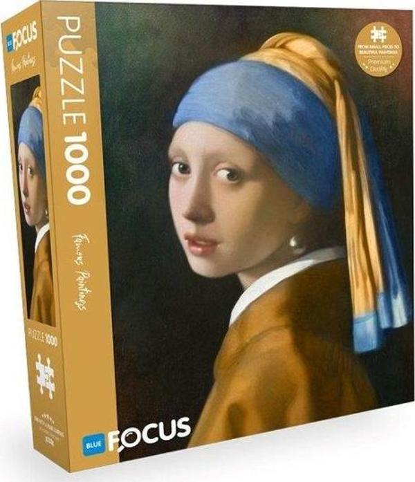 Blue Focus Puzzle 1000 Parça İnci Küpeli Kız BF419 - Image 1