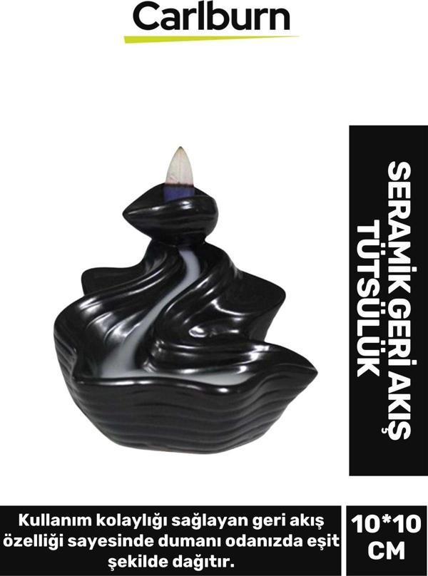Özel Üretim Dekoratif İthal Parlak Şelale Seramik Geri Akış Tütsülük & Oda Kokusu Biblo 10*10 Cm - Image 1