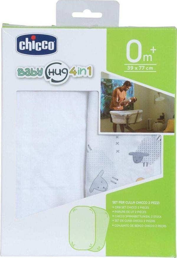 Chicco CRIB SET 2 PIECES BABY HUG GREY SHEEP - Image 1
