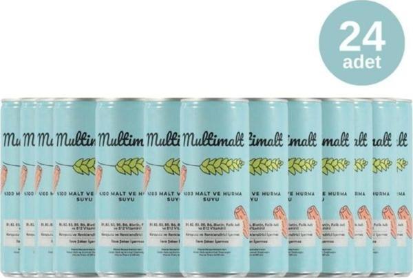 Multimalt Anne Sütü Arttıran Alkolsüz %100 Malt Ve Hurma Suyu 250 Ml X24 - Image 1