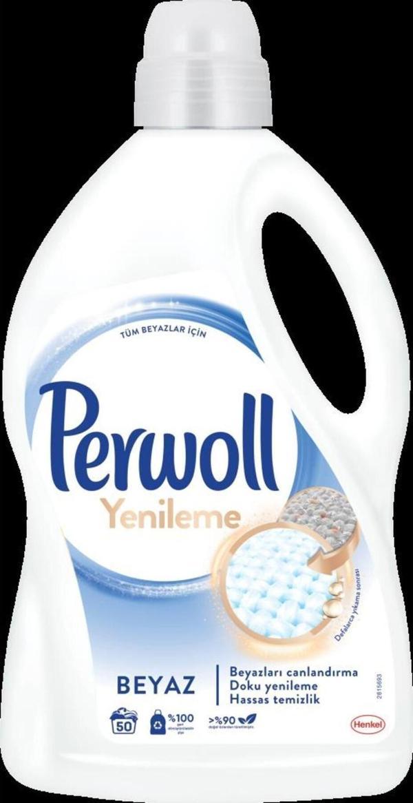 Perwoll Hassas Bakım Sıvı Çamaşır Deterjanı 2.97 L (54 Yıkama) Beyaz Giysiler Için Yenileme&Onarım - Image 1
