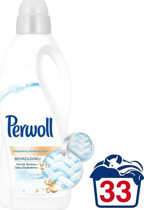 Perwoll Hassas Sıvı Çamaşır Deterjanı Beyaz&Doku 2 L 33 Yıkama - Image 1