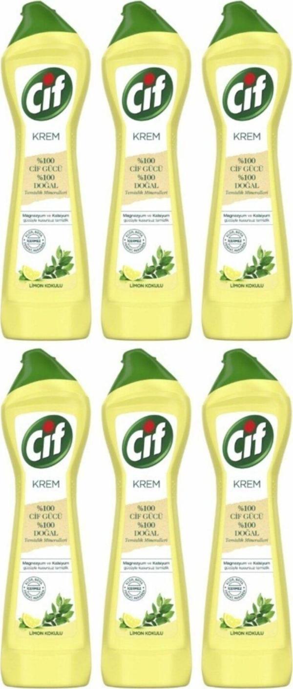 Cif Limon Kokulu 500Ml 6 Adet Krem Temizleyici - Image 1