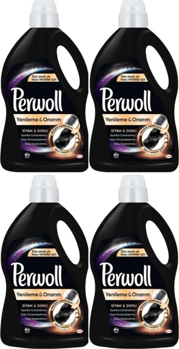 Perwoll Siyahlar Için Sıvı Çamaşır Deterjanı 50 Yıkama 3L X 4 Adet - Image 1
