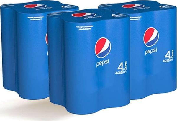 Pepsi Cola Kutu 4X250 Ml X 3 Adet - Image 1