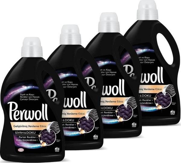 Perwoll Yenilenen Siyahlar Hassas Çamaşır Deterjanı 3Lt 4'Lü Set - Image 1