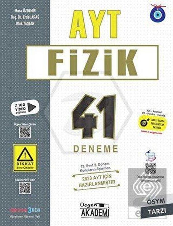 AYT 1.Dönem Fizik 41 Deneme - Üçgen Akademi - Image 1