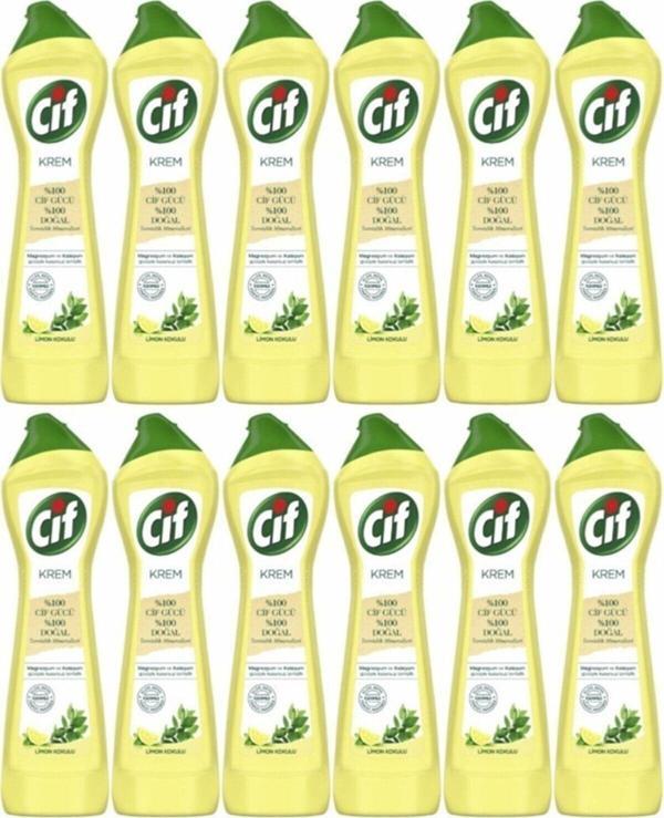 Cif Krem Temizleyici Limon Kokulu 500 Ml 12 Adet - Image 1