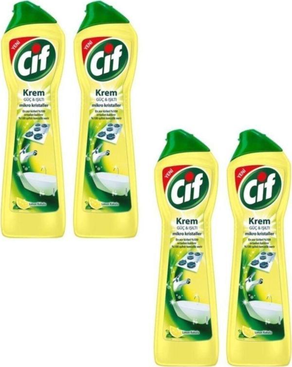 Cif Krem Temizleyici Limon Kokulu 500 Ml 4'Lü Set - Image 1