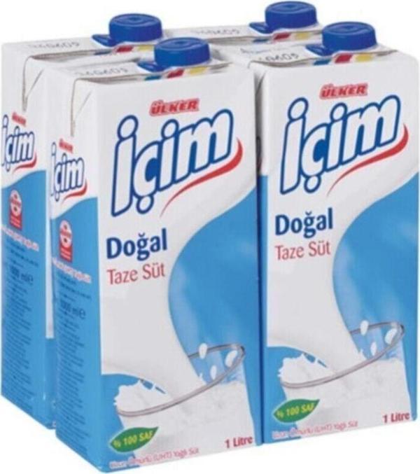 İçim Ülker Süt Uht Y.Yağlı M.P. 4X1 Lt - Image 1