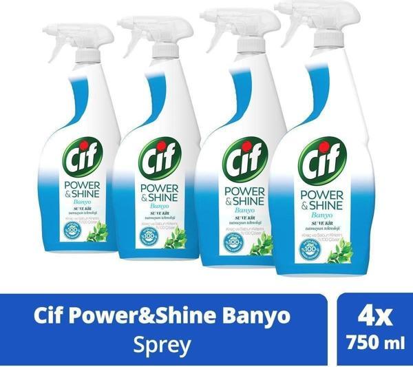 Cif Power & Shine Banyo Sprey 750 Ml - 4'Lü Paket - Image 1