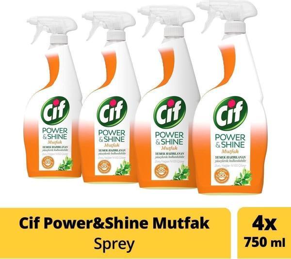 Cif Power & Shine Mutfak Sprey 750 Ml - 4'Lü Paket - Image 1