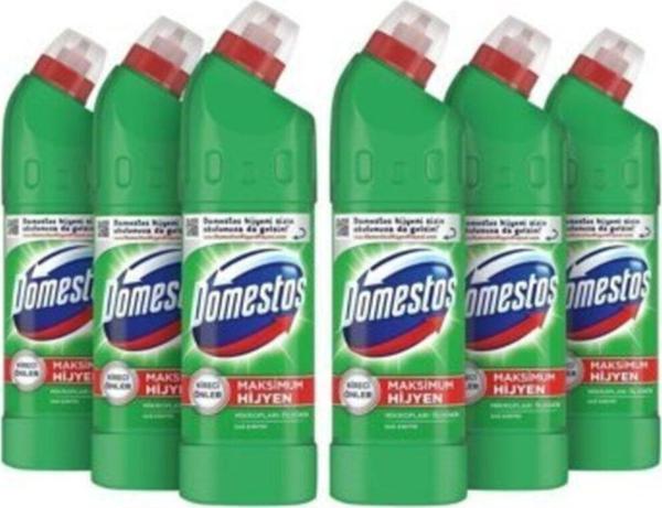 Domestos Çamaşır Suyu Dağ Esintisi 750 Ml 6'Lı Paket - Image 1