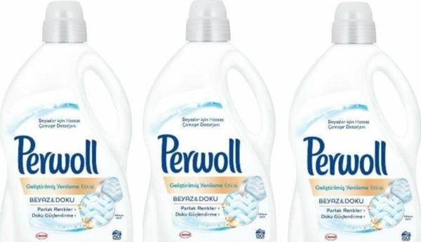 Perwoll Beyaz Sihir Yumuşatıcı Sıvı Deterjan 3 Lt X 3 Adet - Image 1